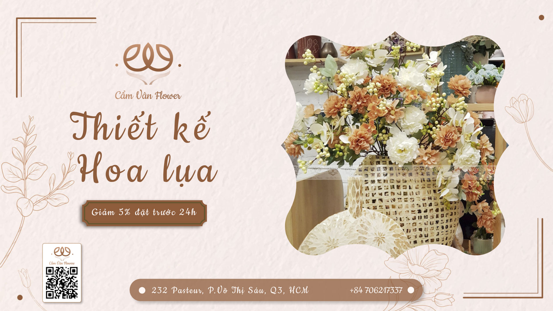 Thiết kế hoa lụa